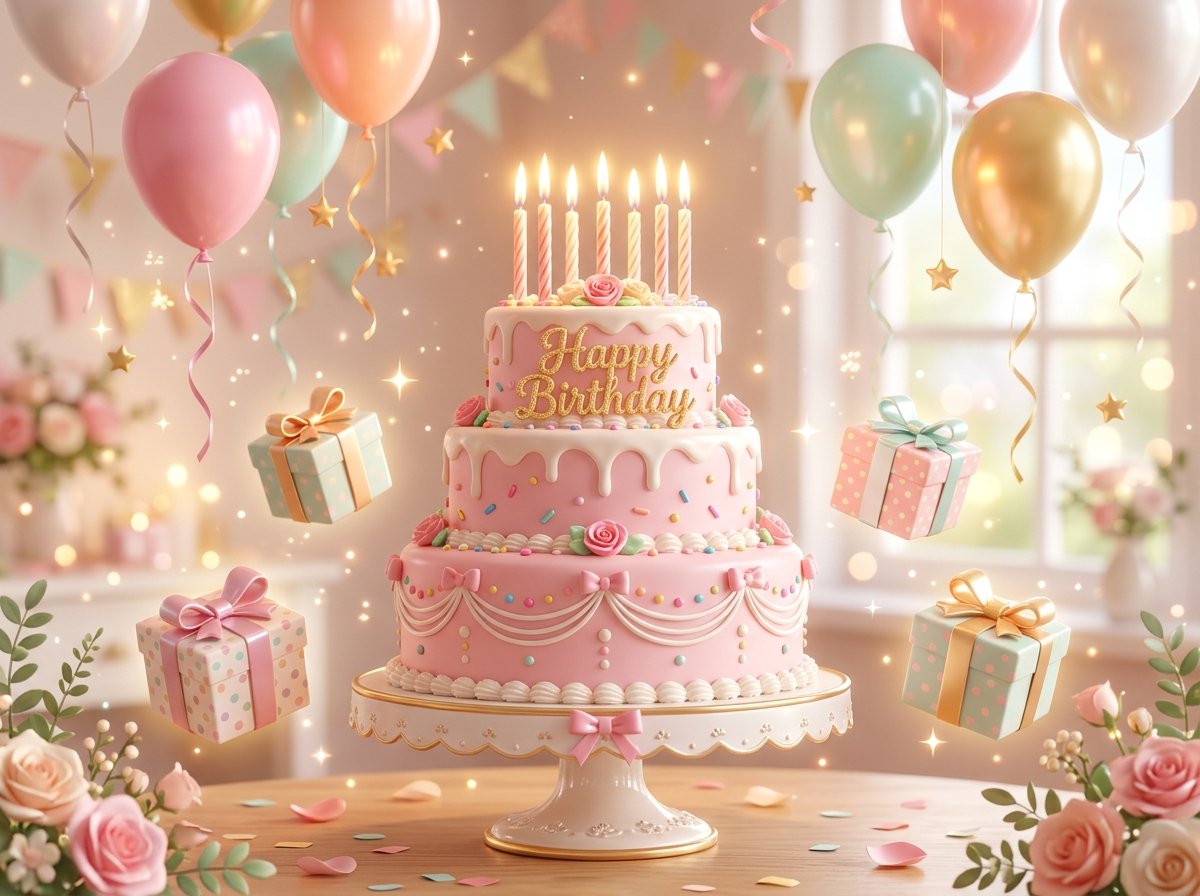 3D Birthday Cake Website with Candle Blow