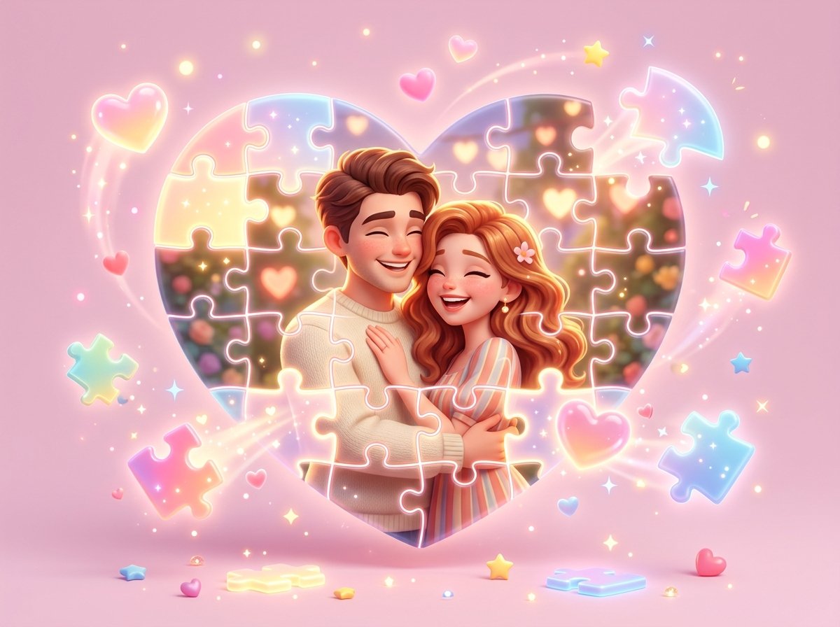 Interactive Photo Puzzle Couples Gift